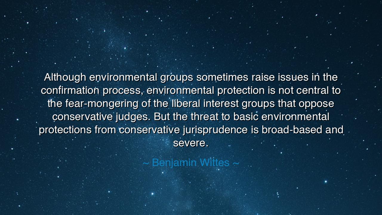 Although environmental groups sometimes raise issues in the