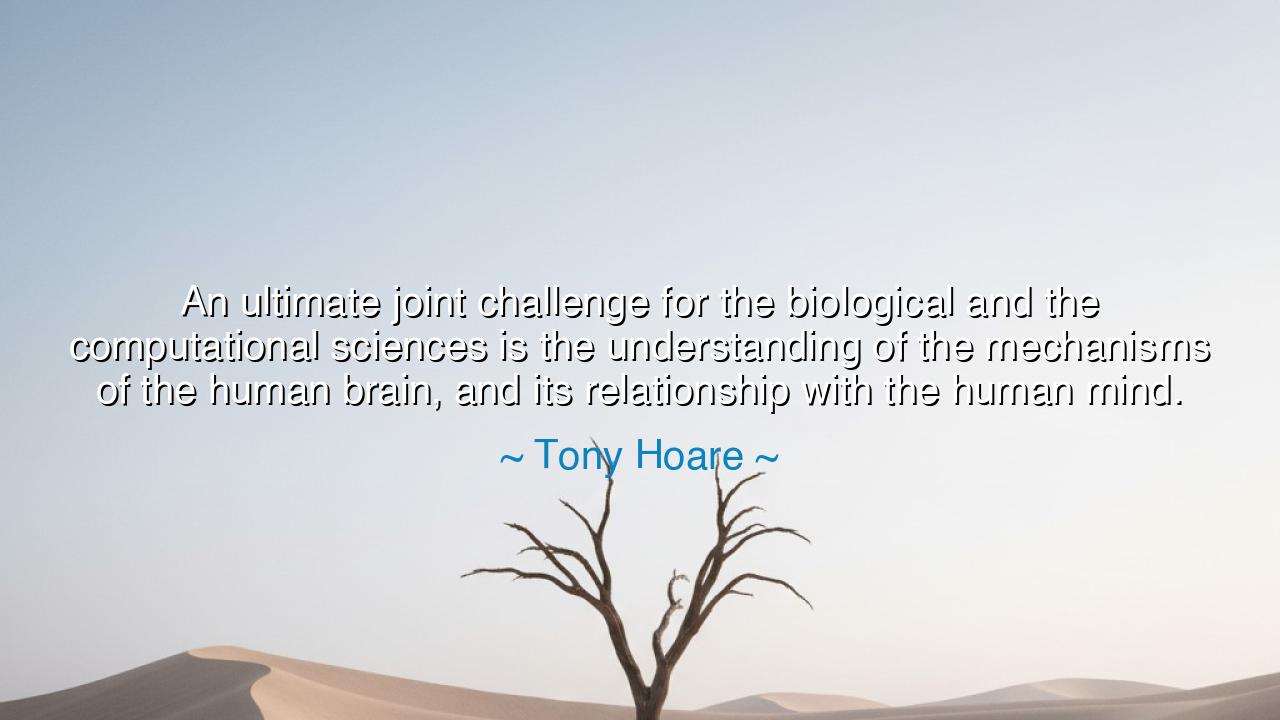 An ultimate joint challenge for the biological and the