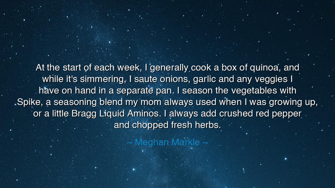 At the start of each week, I generally cook a box of quinoa, and