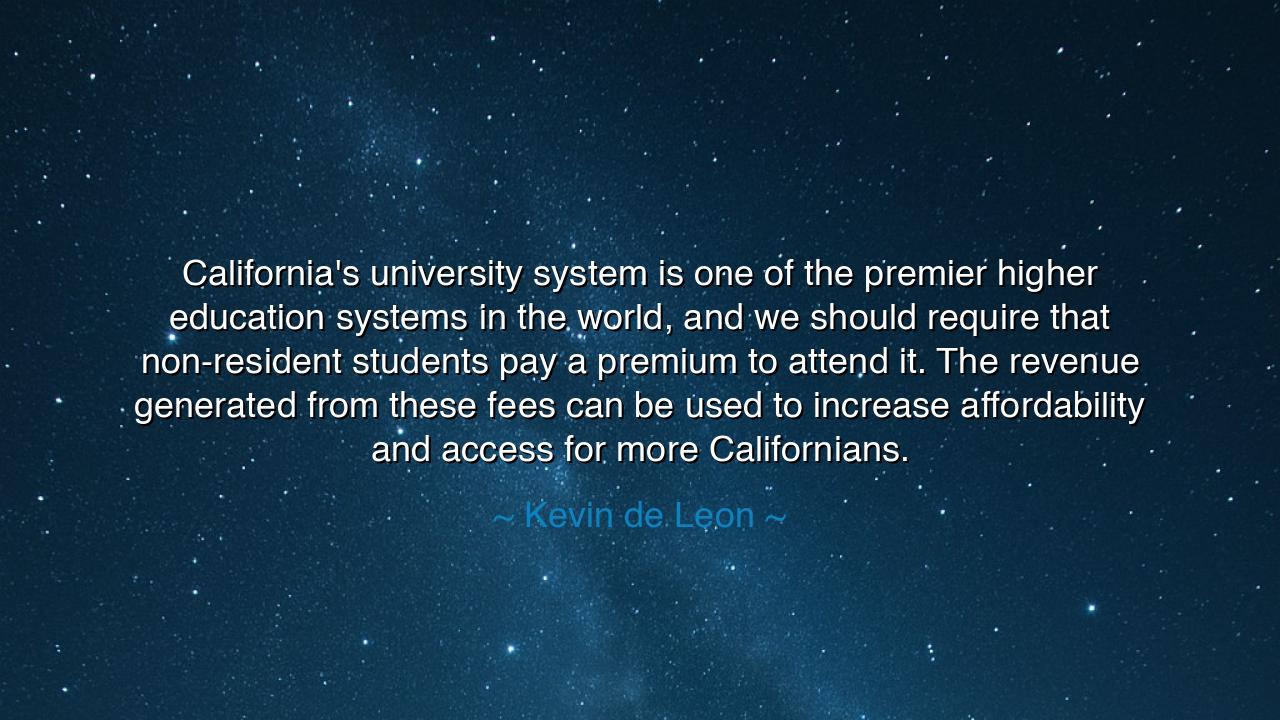 California's university system is one of the premier higher