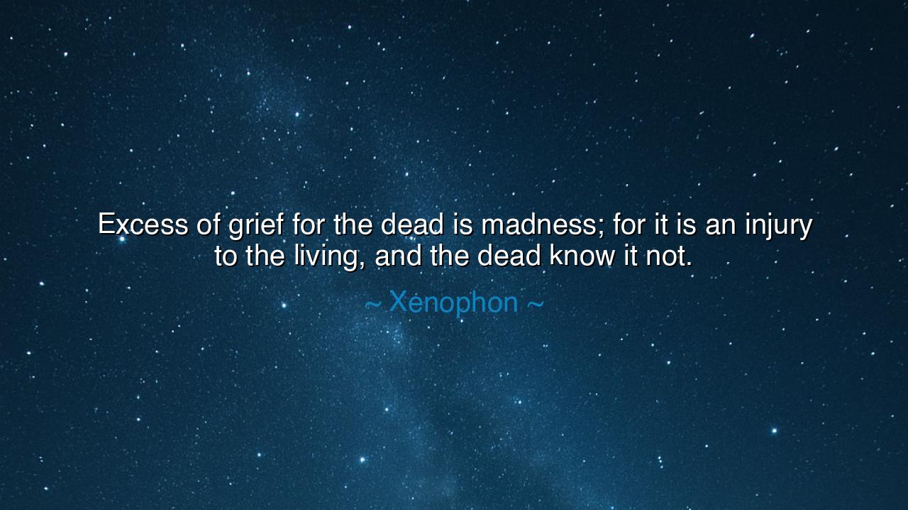 Excess of grief for the dead is madness; for it is an injury to