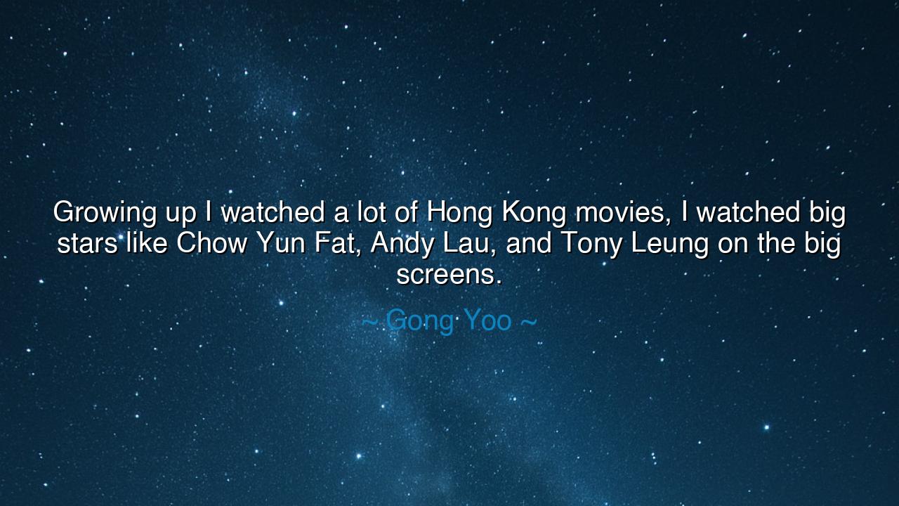 Growing up I watched a lot of Hong Kong movies, I watched big