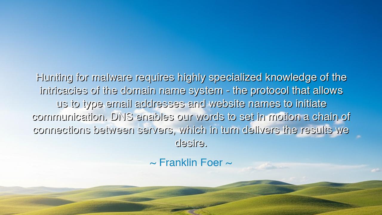 Hunting for malware requires highly specialized knowledge of the