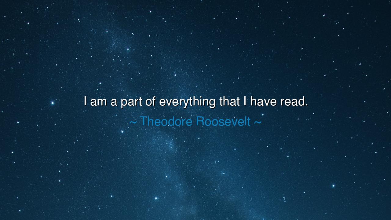 I am a part of everything that I have read.