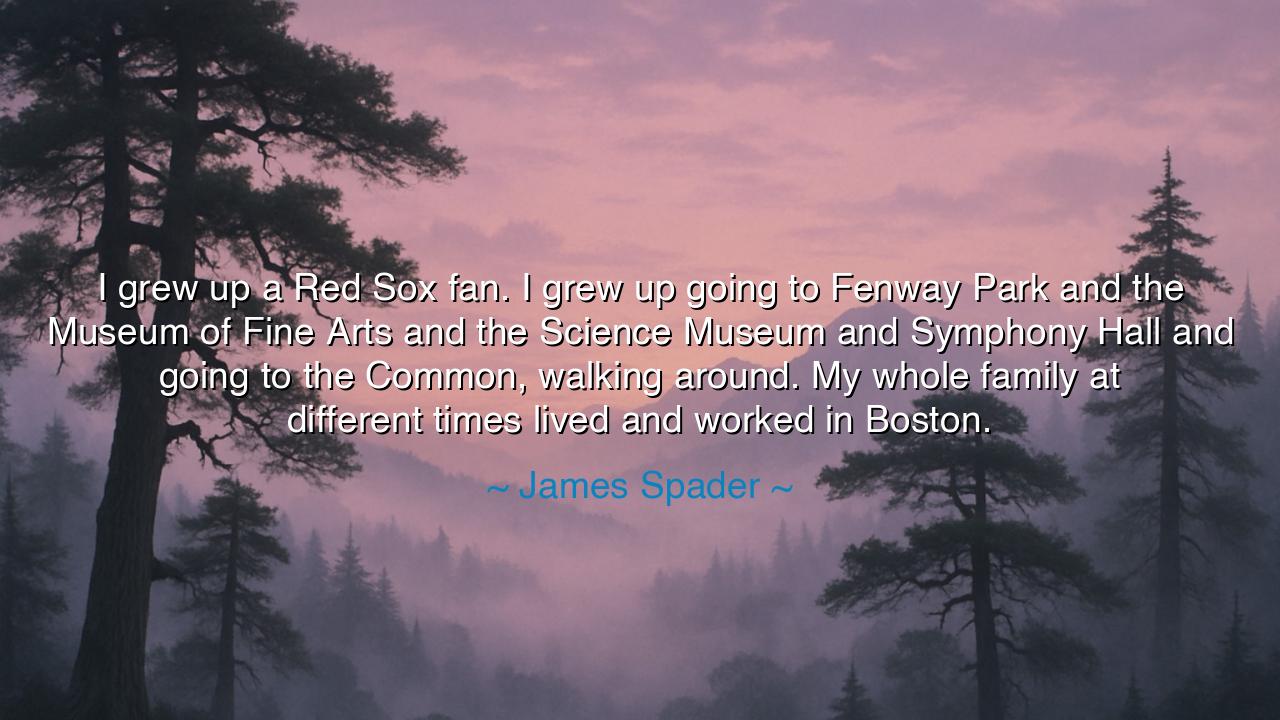 I grew up a Red Sox fan. I grew up going to Fenway Park and the