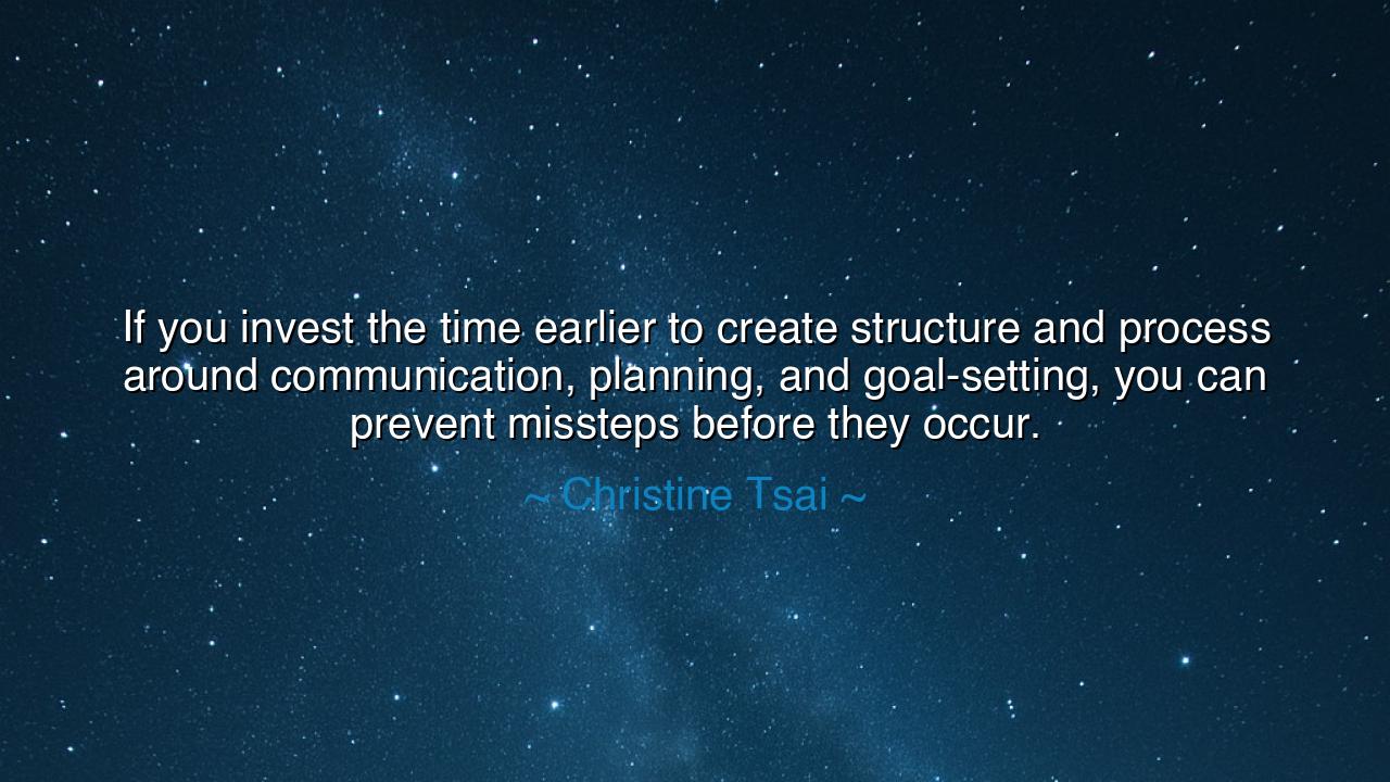 If you invest the time earlier to create structure and process