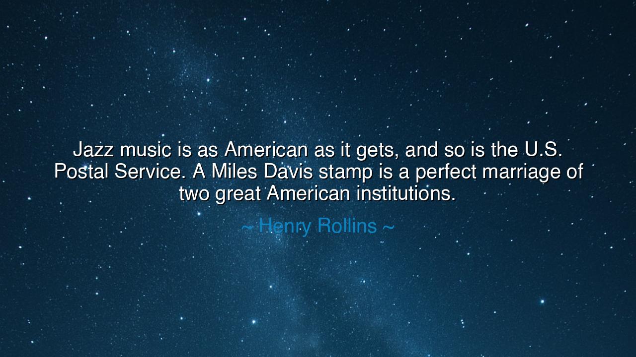 Jazz music is as American as it gets, and so is the U.S. Postal