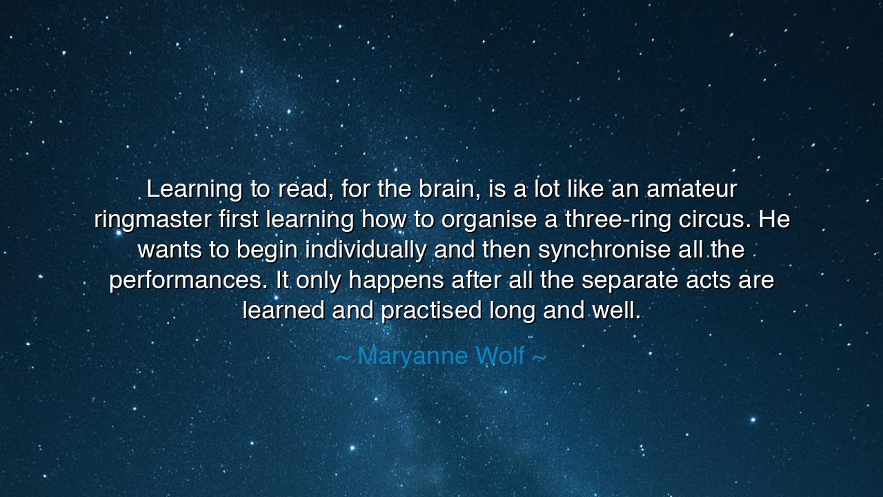 Learning to read, for the brain, is a lot like an amateur