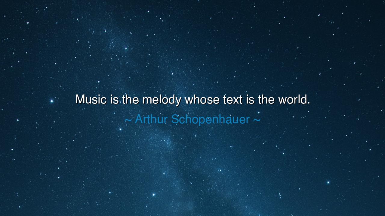 Music is the melody whose text is the world.