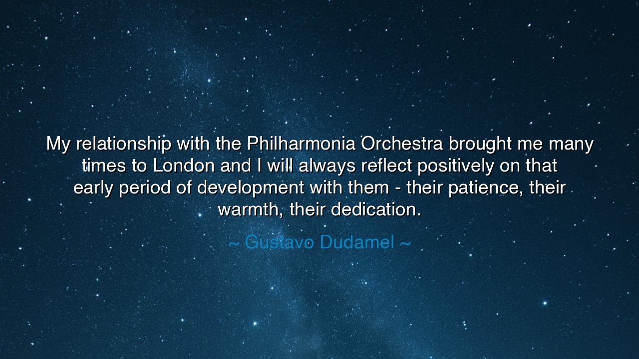 My relationship with the Philharmonia Orchestra brought me many