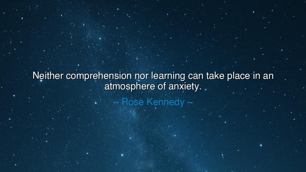 Neither comprehension nor learning can take place in an