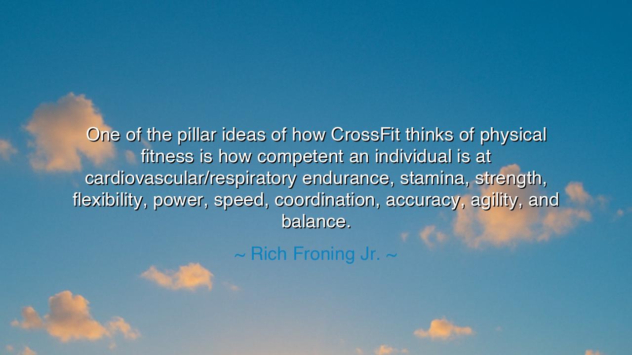 One of the pillar ideas of how CrossFit thinks of physical