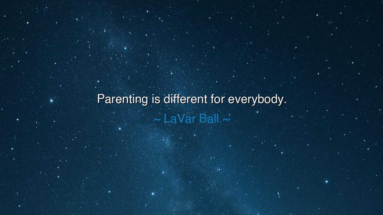 Parenting is different for everybody.