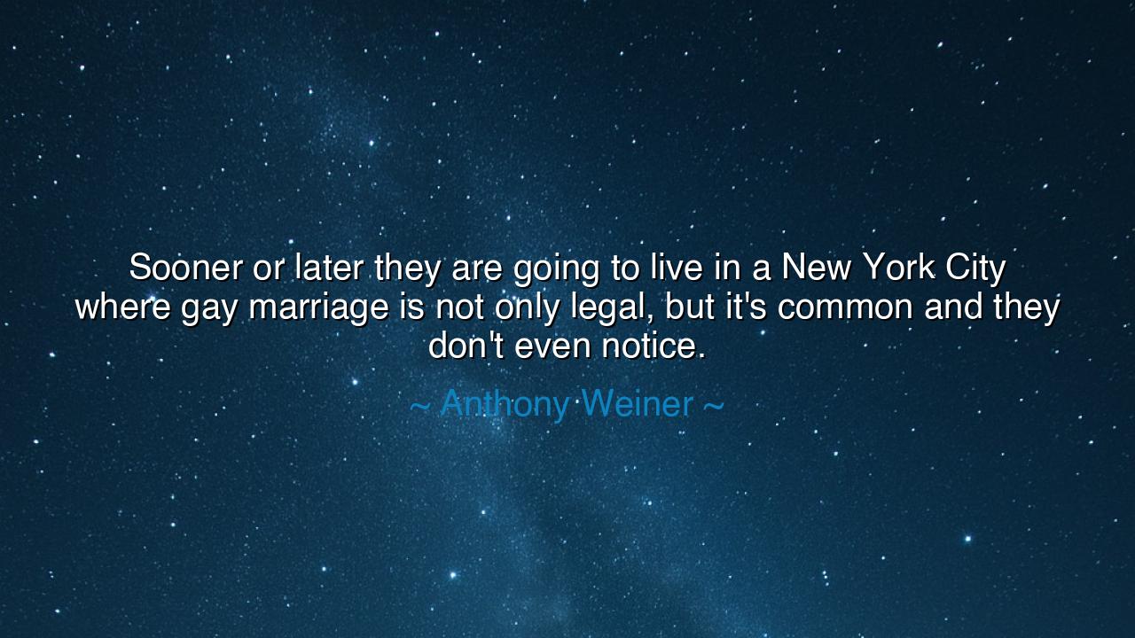 Sooner or later they are going to live in a New York City where