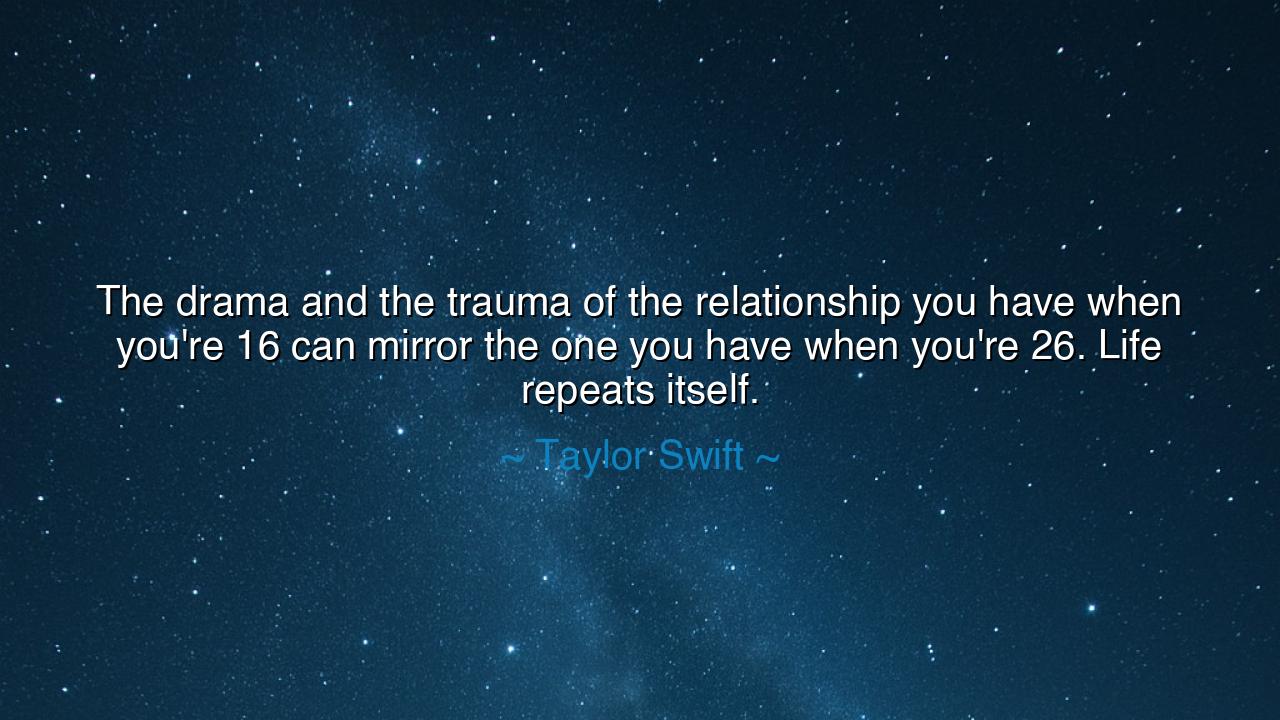 The drama and the trauma of the relationship you have when
