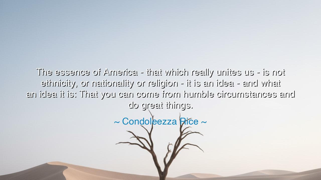 The essence of America - that which really unites us - is not