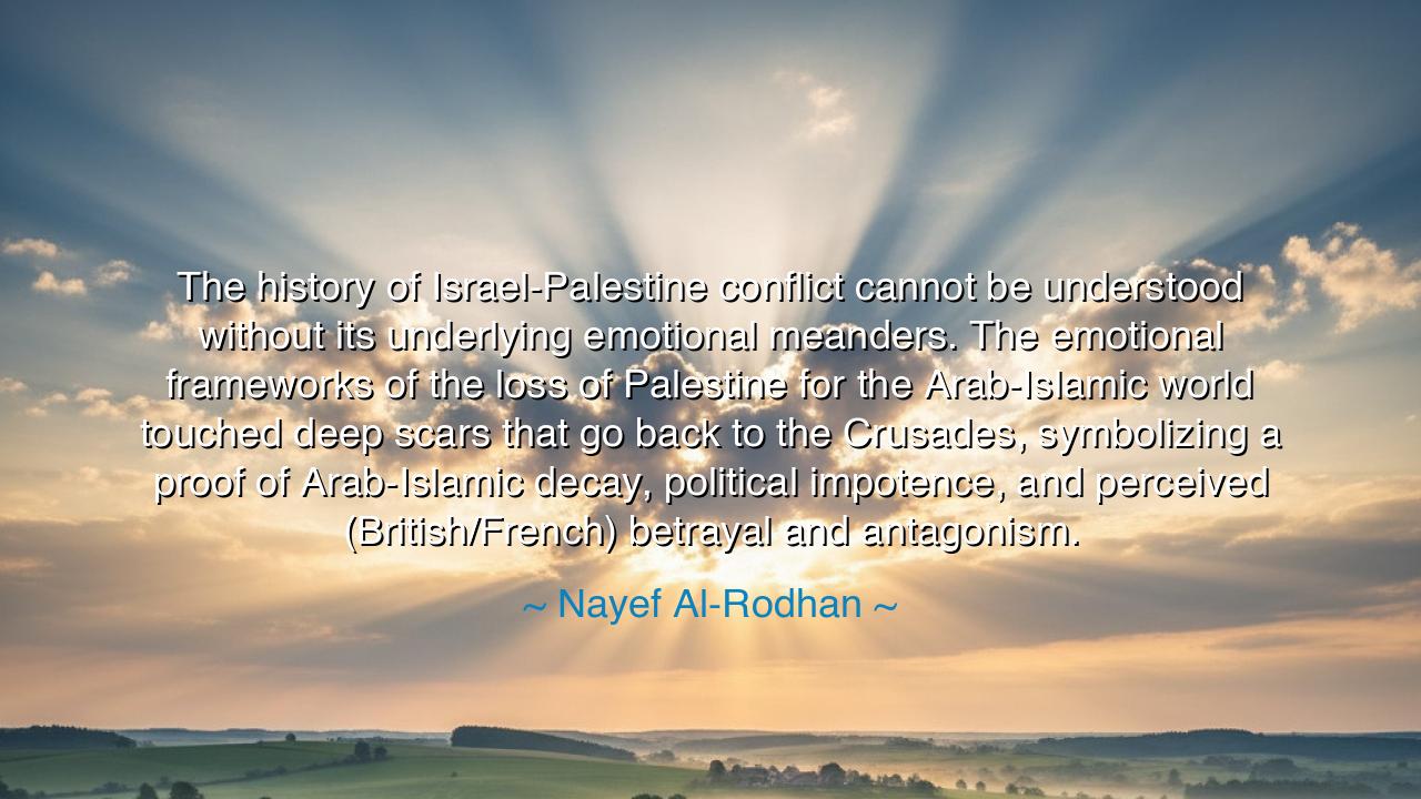 The history of Israel-Palestine conflict cannot be understood