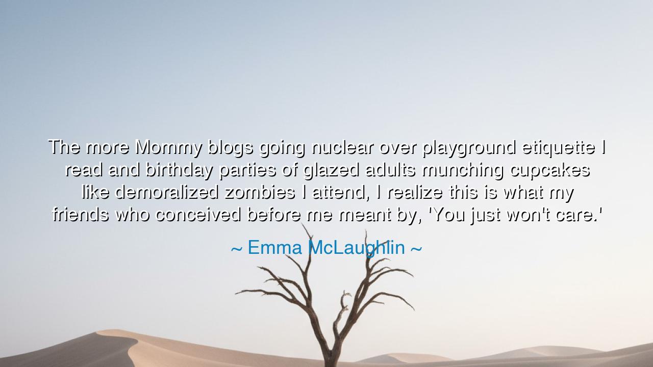 The more Mommy blogs going nuclear over playground etiquette I