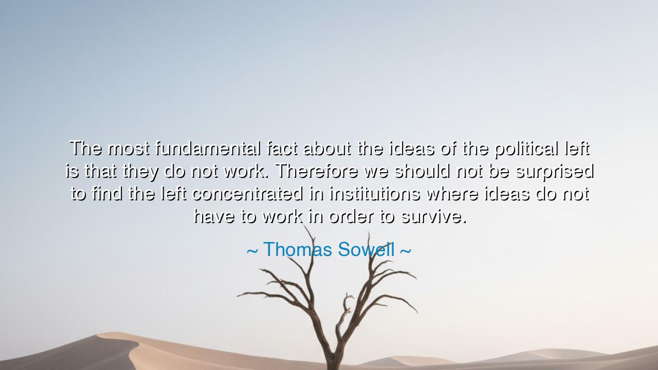 The most fundamental fact about the ideas of the political left