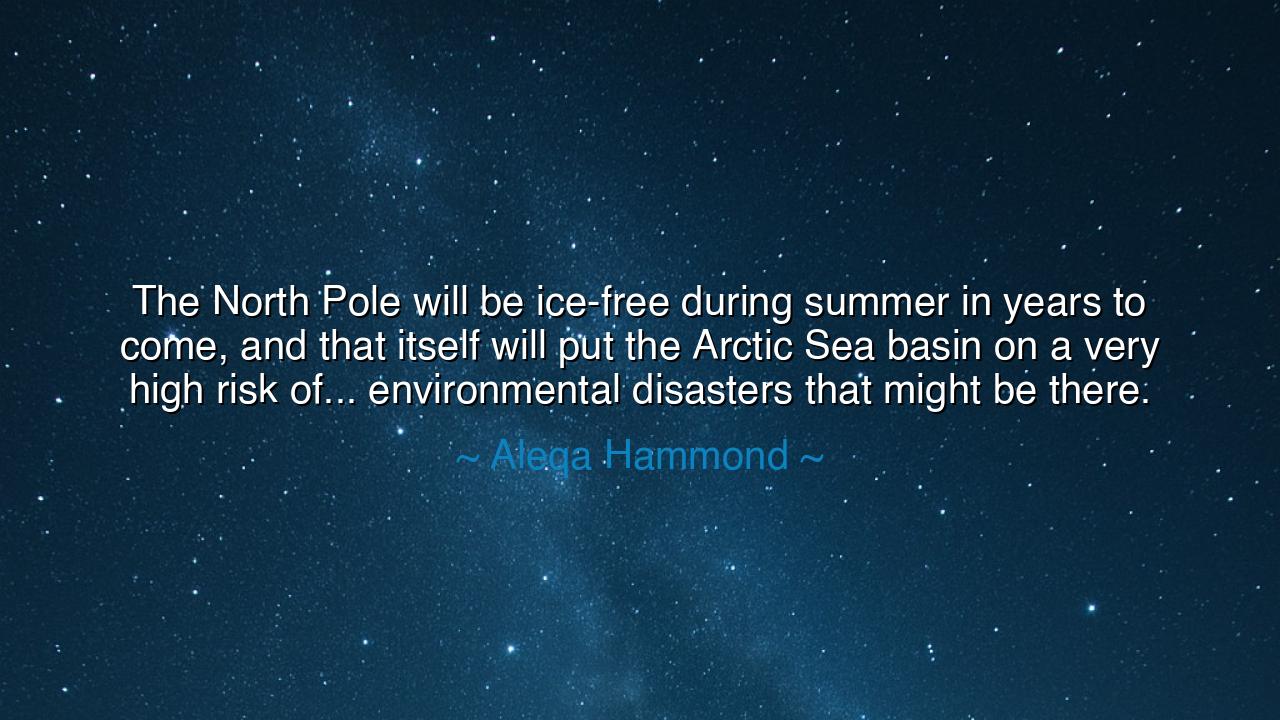 The North Pole will be ice-free during summer in years to come