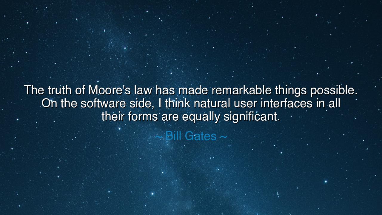 The truth of Moore's law has made remarkable things possible. On