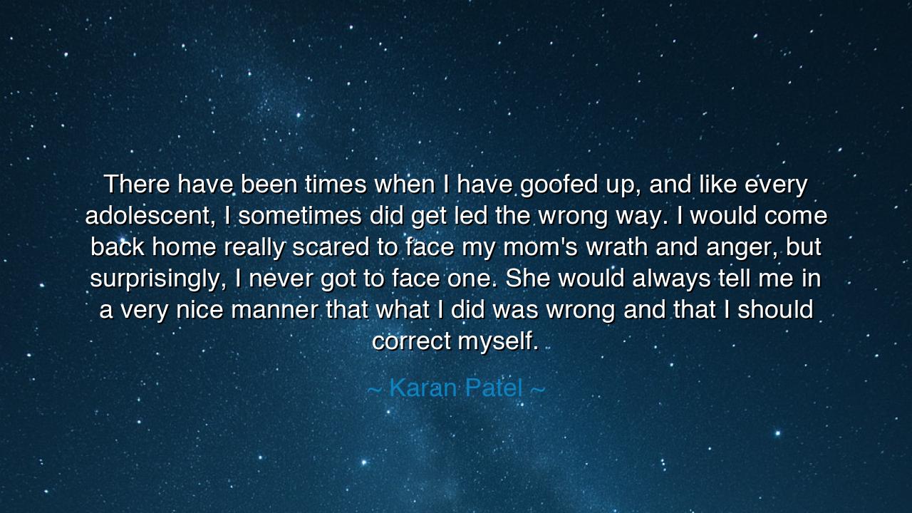 There have been times when I have goofed up, and like every