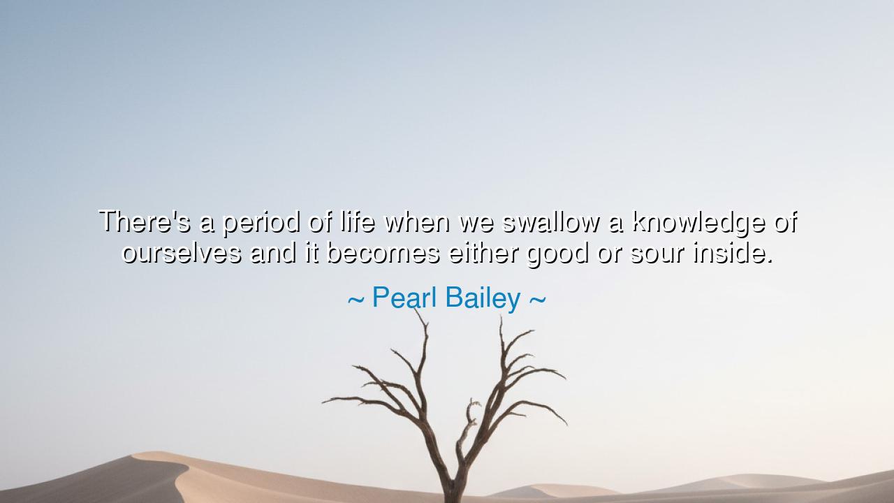 There's a period of life when we swallow a knowledge of ourselves