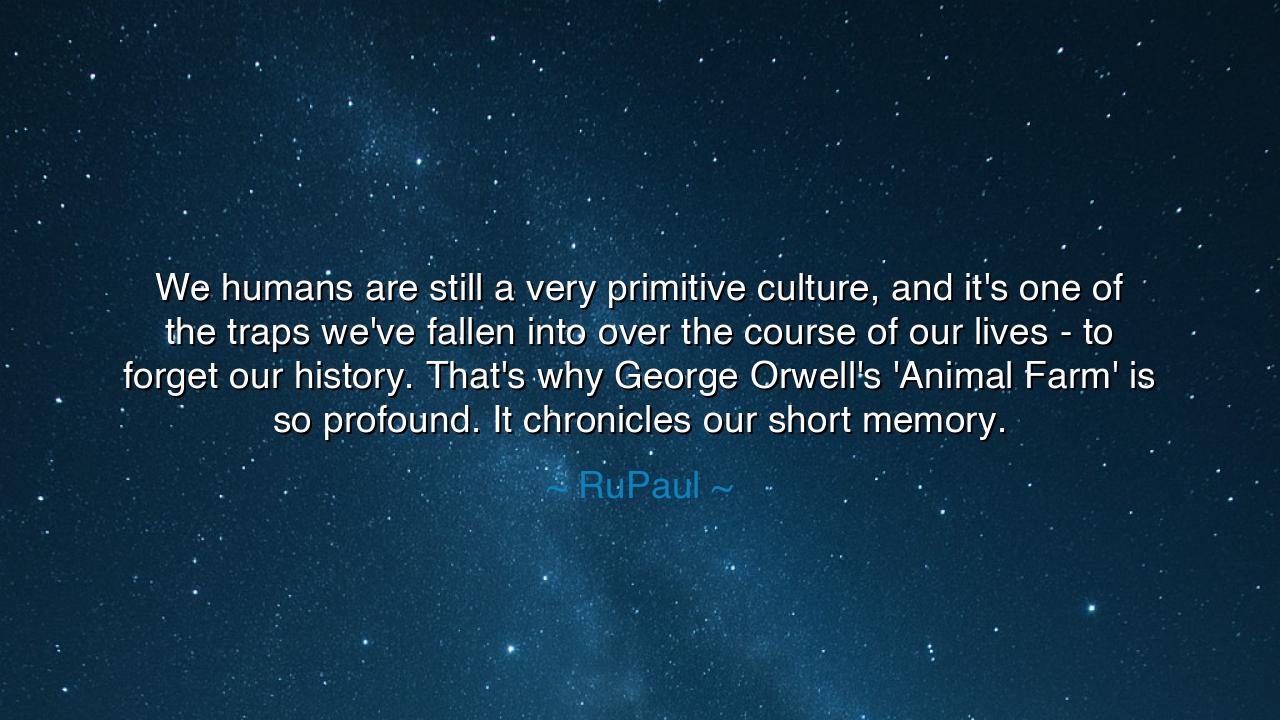 We humans are still a very primitive culture, and it's one of the