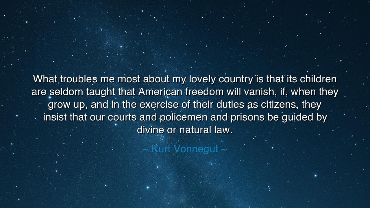 What troubles me most about my lovely country is that its