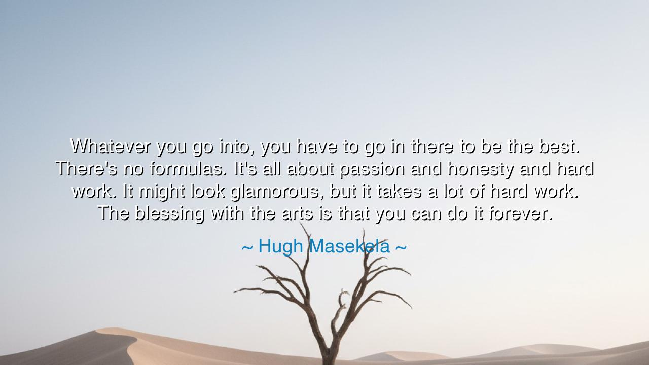 Whatever you go into, you have to go in there to be the best.