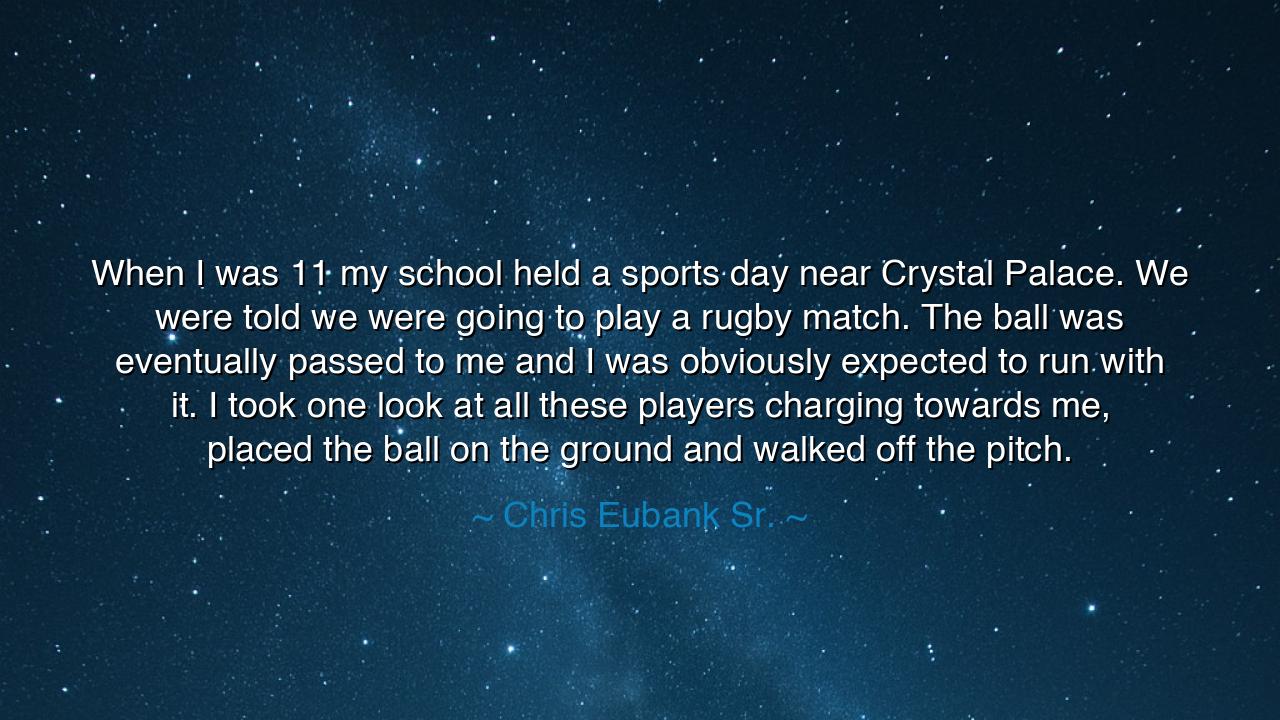 When I was 11 my school held a sports day near Crystal Palace.