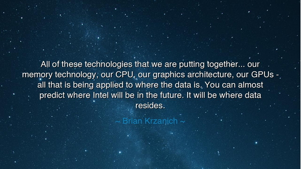 All of these technologies that we are putting together... our