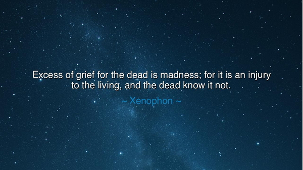Excess of grief for the dead is madness; for it is an injury to
