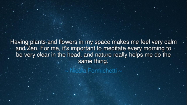 Having plants and flowers in my space makes me feel very calm