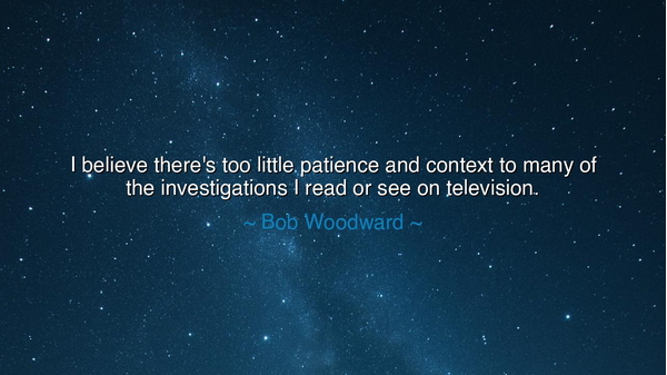 I believe there's too little patience and context to many of the