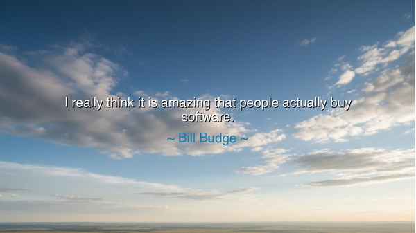 I really think it is amazing that people actually buy software.