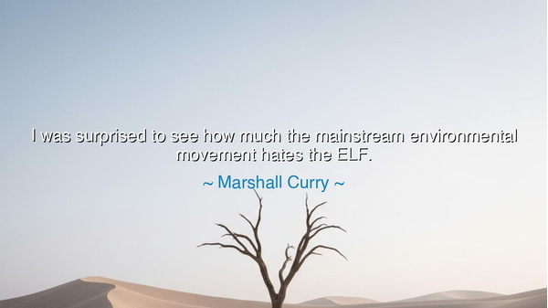 I was surprised to see how much the mainstream environmental
