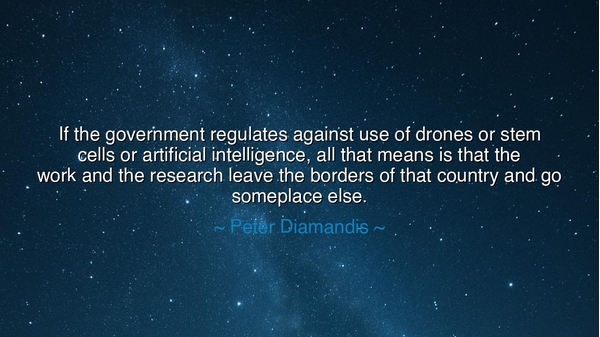 If the government regulates against use of drones or stem cells