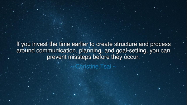If you invest the time earlier to create structure and process