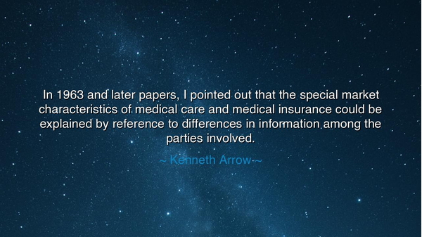 In 1963 and later papers, I pointed out that the special market