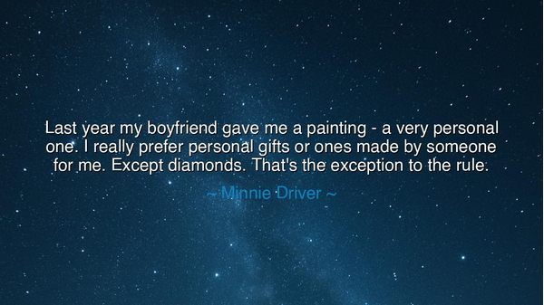 Last year my boyfriend gave me a painting - a very personal one.