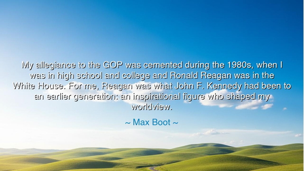 My allegiance to the GOP was cemented during the 1980s, when I