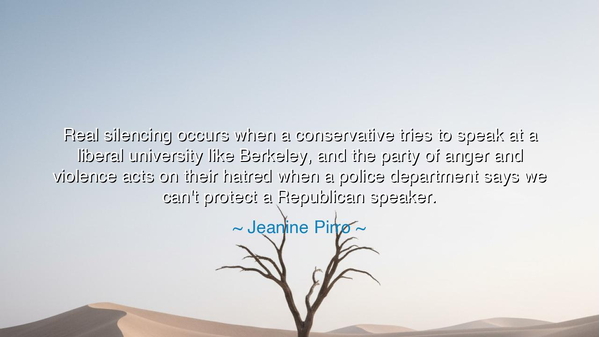 Real silencing occurs when a conservative tries to speak at a