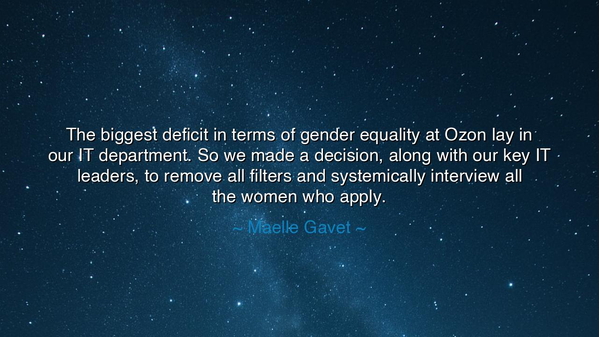The biggest deficit in terms of gender equality at Ozon lay in