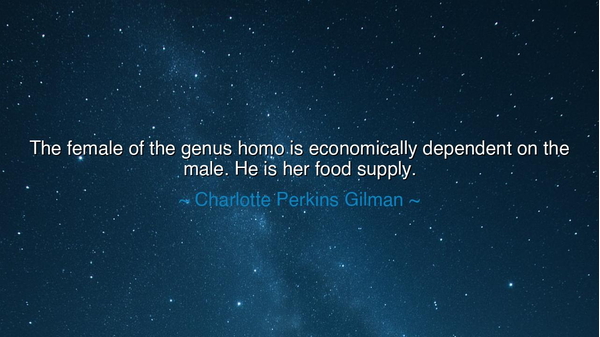 The female of the genus homo is economically dependent on the