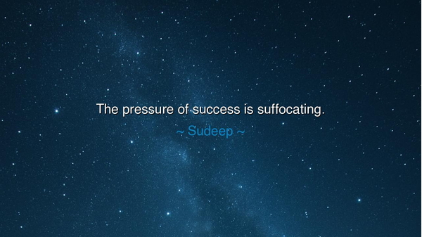 The pressure of success is suffocating.