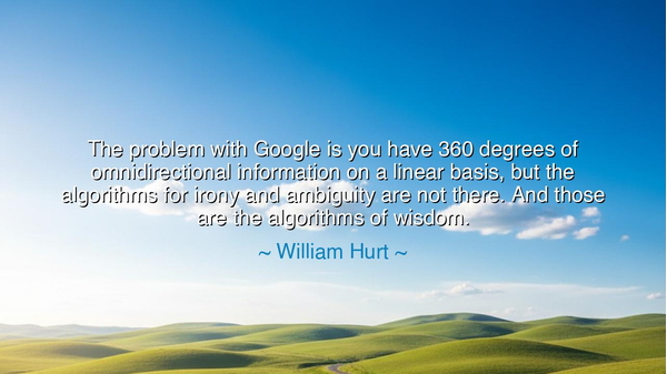 The problem with Google is you have 360 degrees of