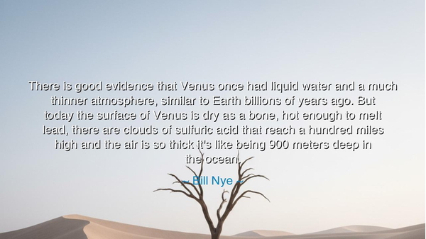 There is good evidence that Venus once had liquid water and a