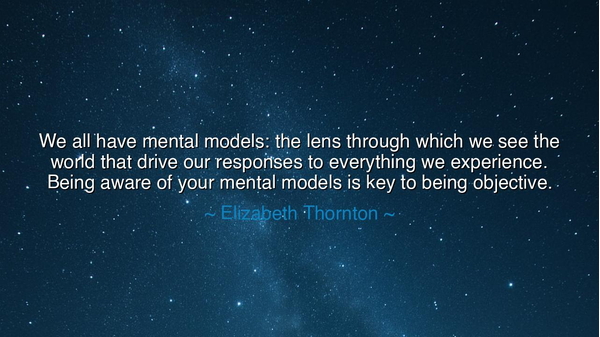 We all have mental models: the lens through which we see the