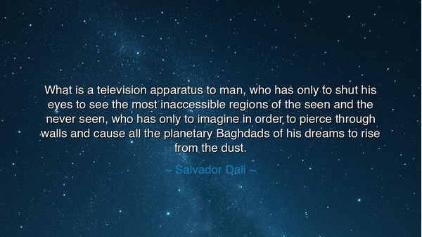 What is a television apparatus to man, who has only to shut his